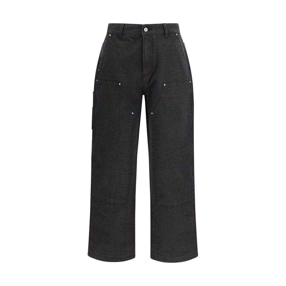 Represent Black Cotton Casual Pants
