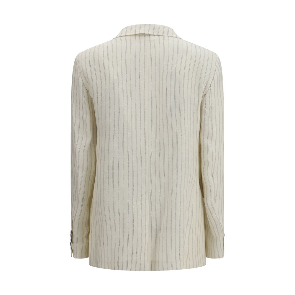 Max Mara Beige Linen Blazer