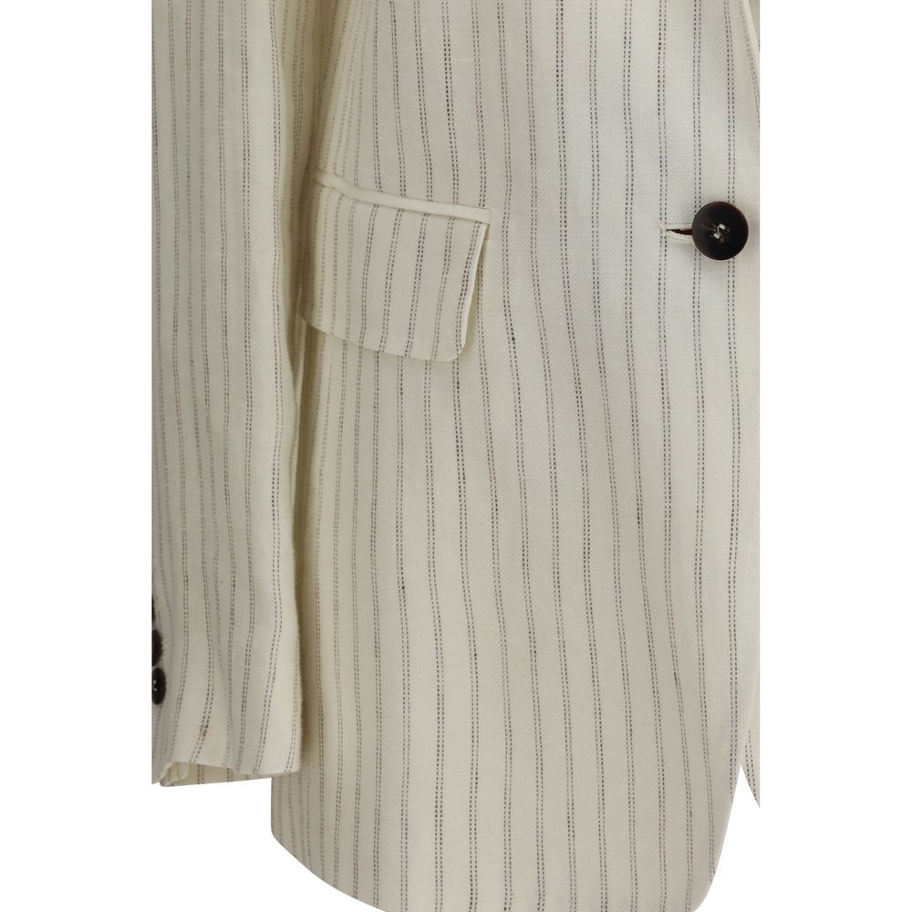 Max Mara Beige Linen Blazer