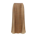 Fabiana Filippi Beige Polyester Midi Skirt