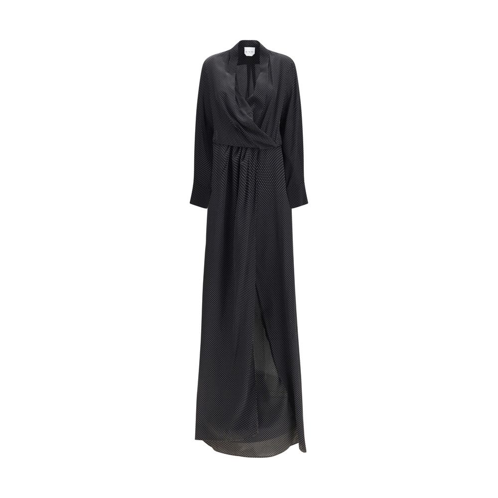 SA SU PHI Black Silk Long Dress