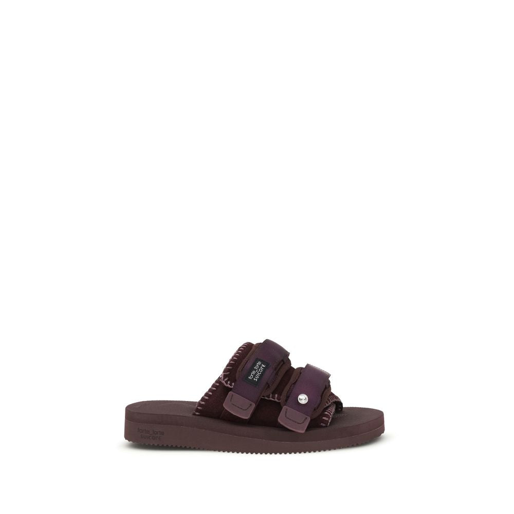 Forte_Forte Purple Polyester Strap-On Sandals