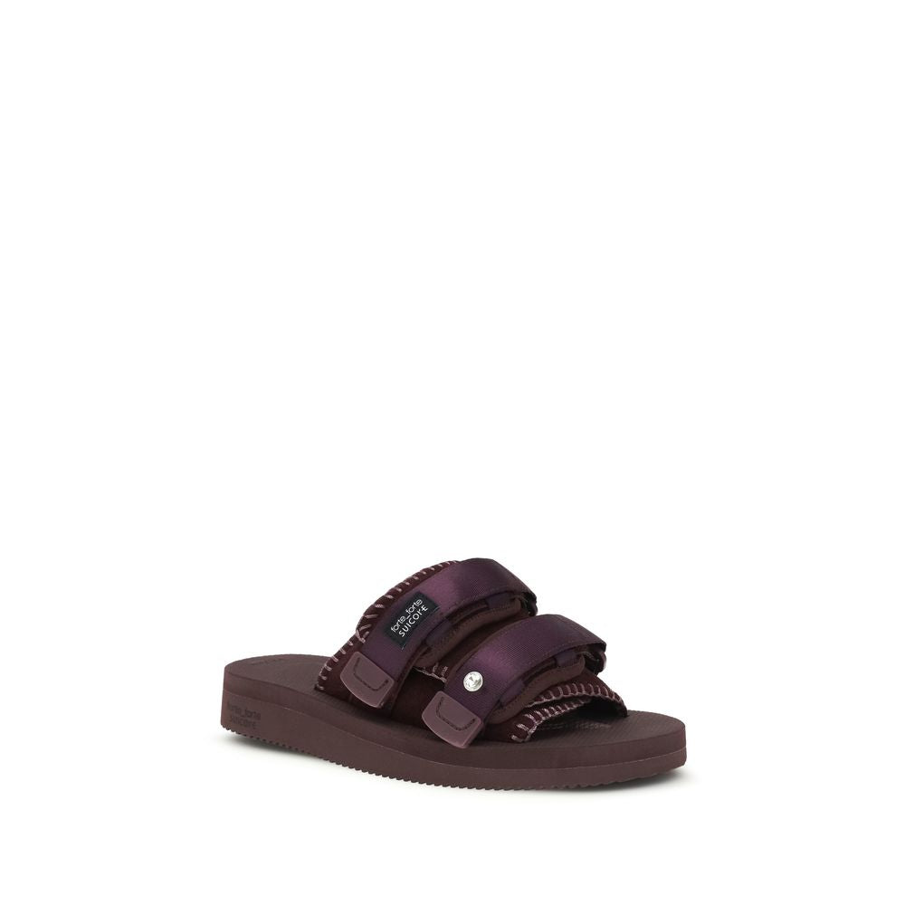 Forte_Forte Purple Polyester Strap-On Sandals