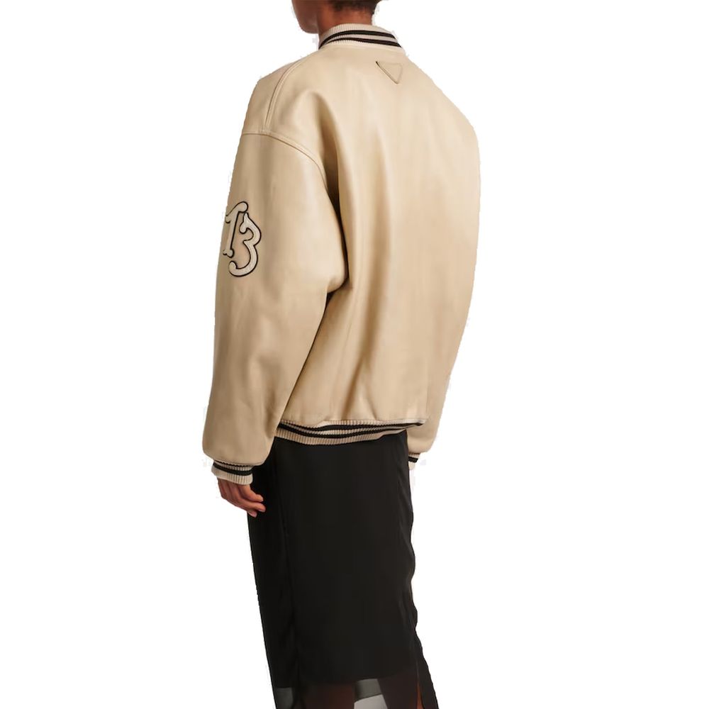Prada Beige Calfskin Bomber