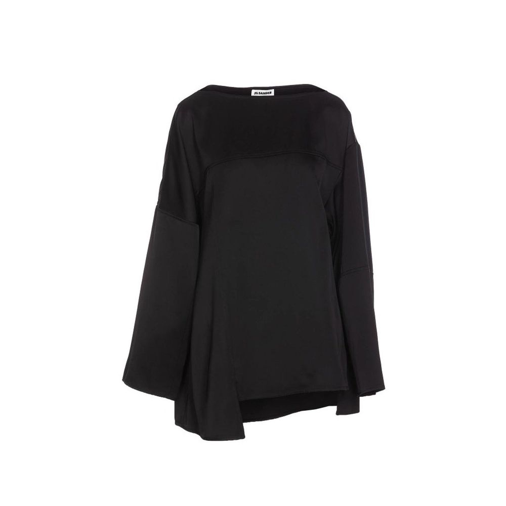 Jil Sander Black Silk Blouse