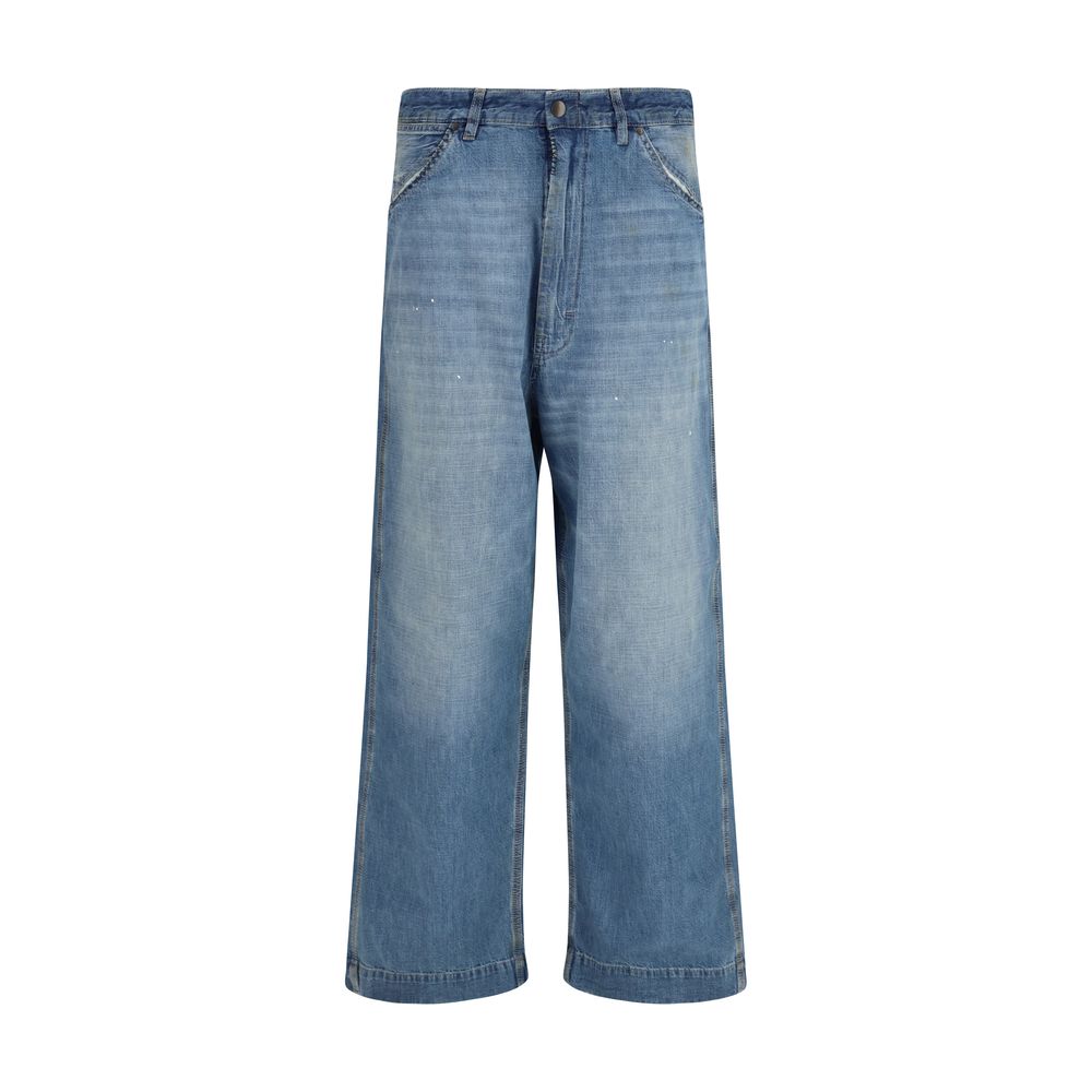 Maison Margiela Blue Cotton Relaxed Fit Jeans