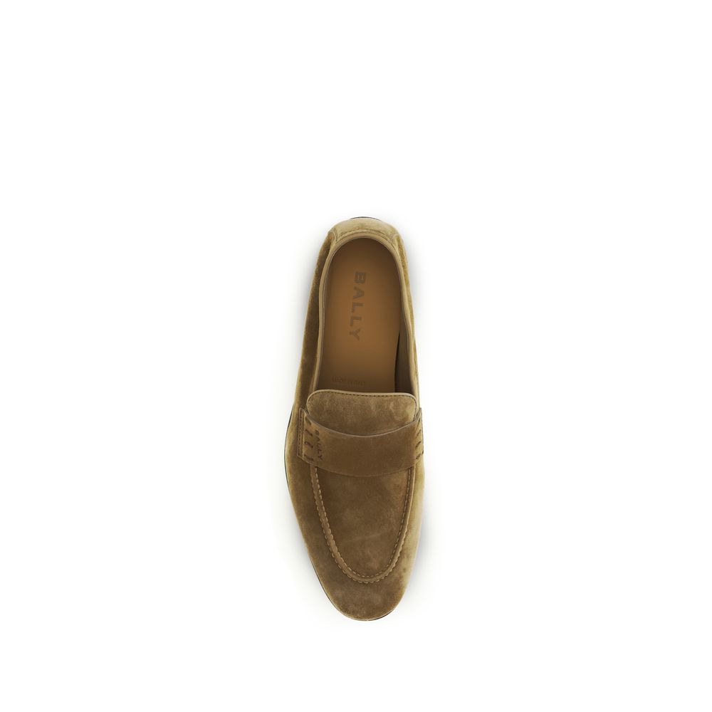 Bally Beige Calf Leather Bos Taurus Slip-On Loafers