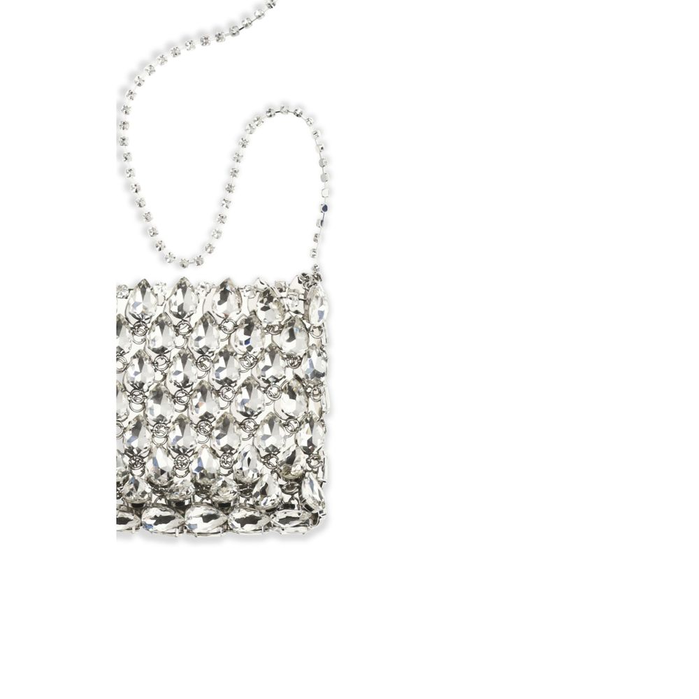 Self-Portrait Silver Polyester Shoulder Bag