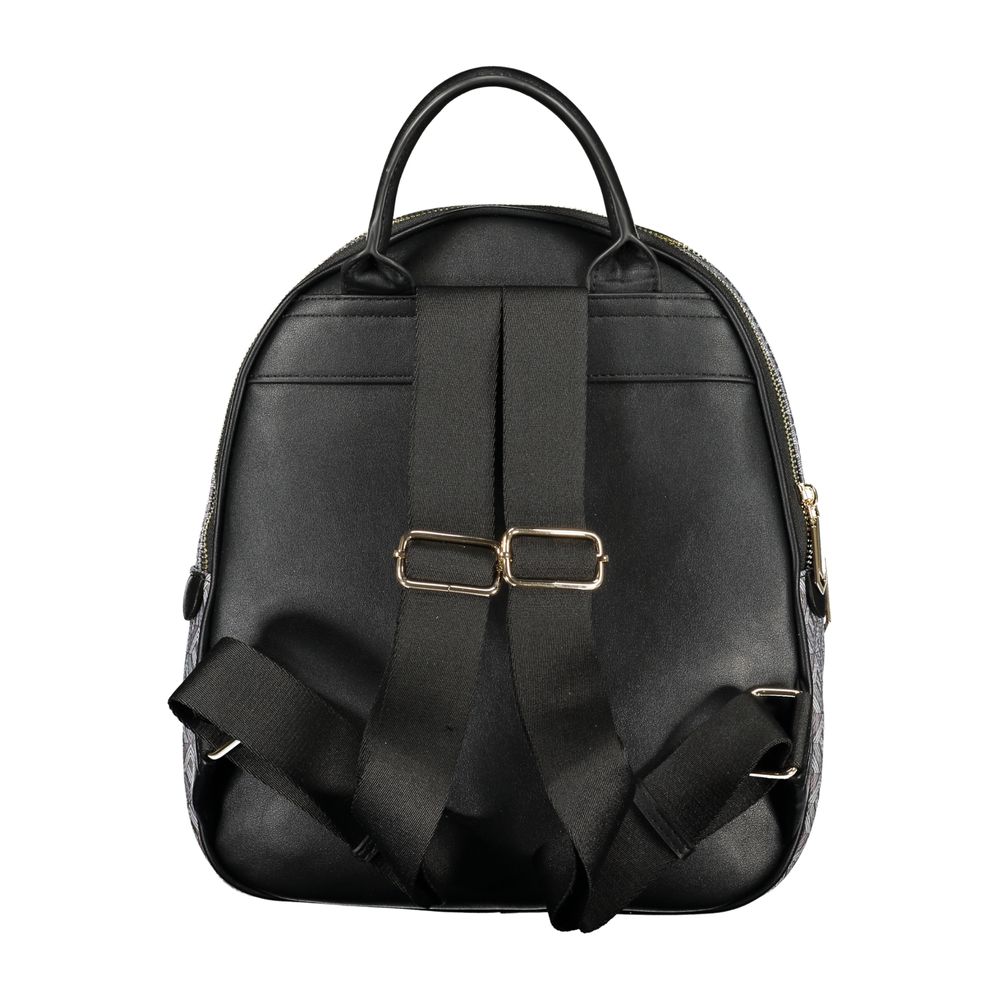 Mario Valentino Black Polyurethane Women's Backpack
