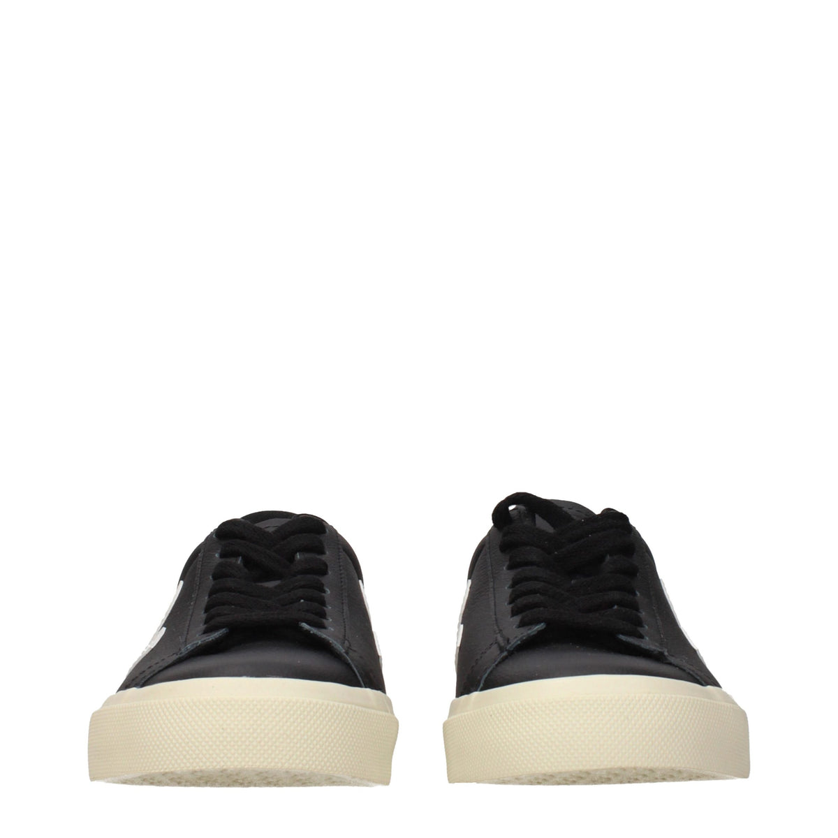 Veja Black Leather Low Top Sneakers