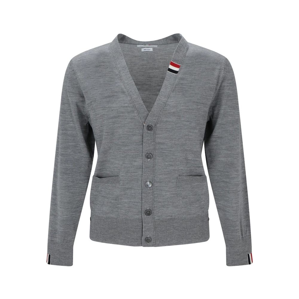 Thom Browne Gray Virgin Wool Cardigan