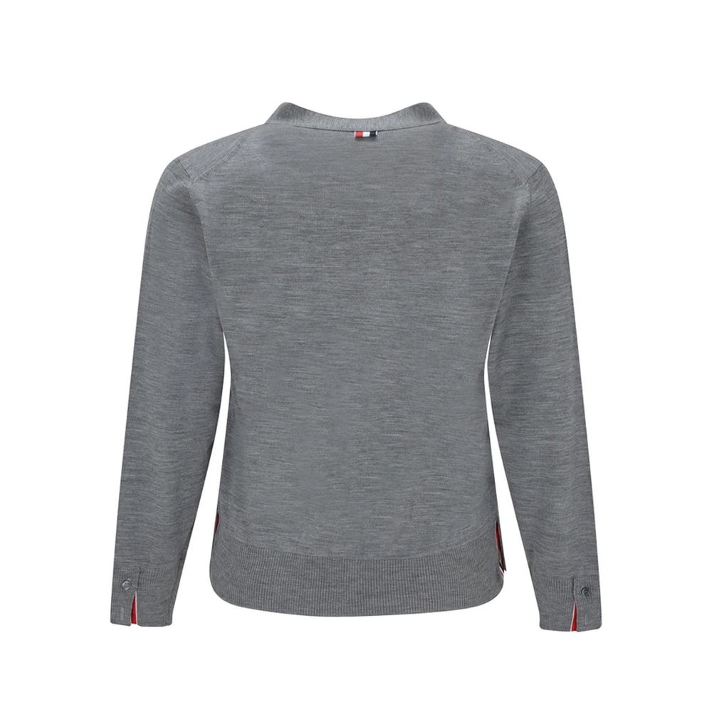 Thom Browne Gray Virgin Wool Cardigan