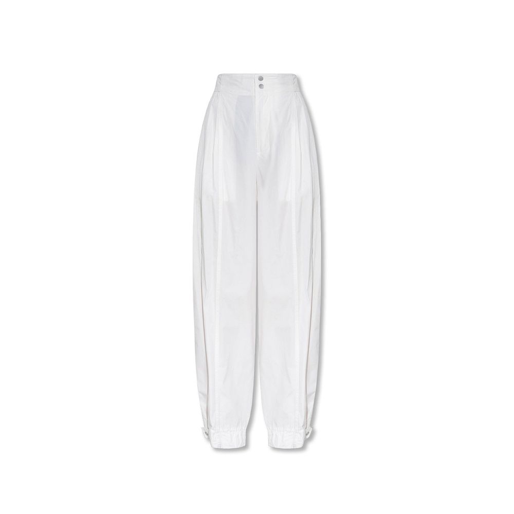 Bottega Veneta White Cotton Casual Pants