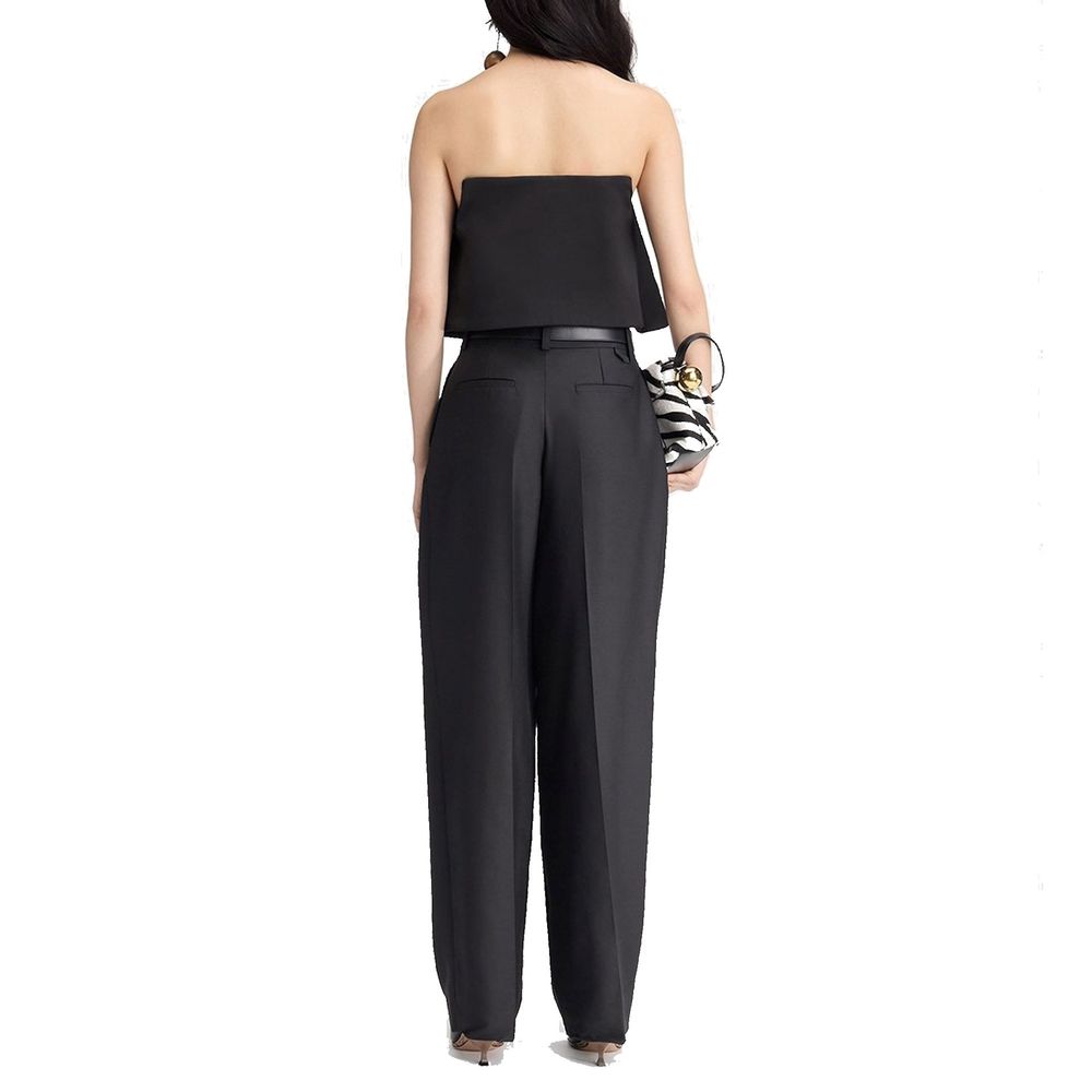 Jacquemus Black Silk Flared Pants