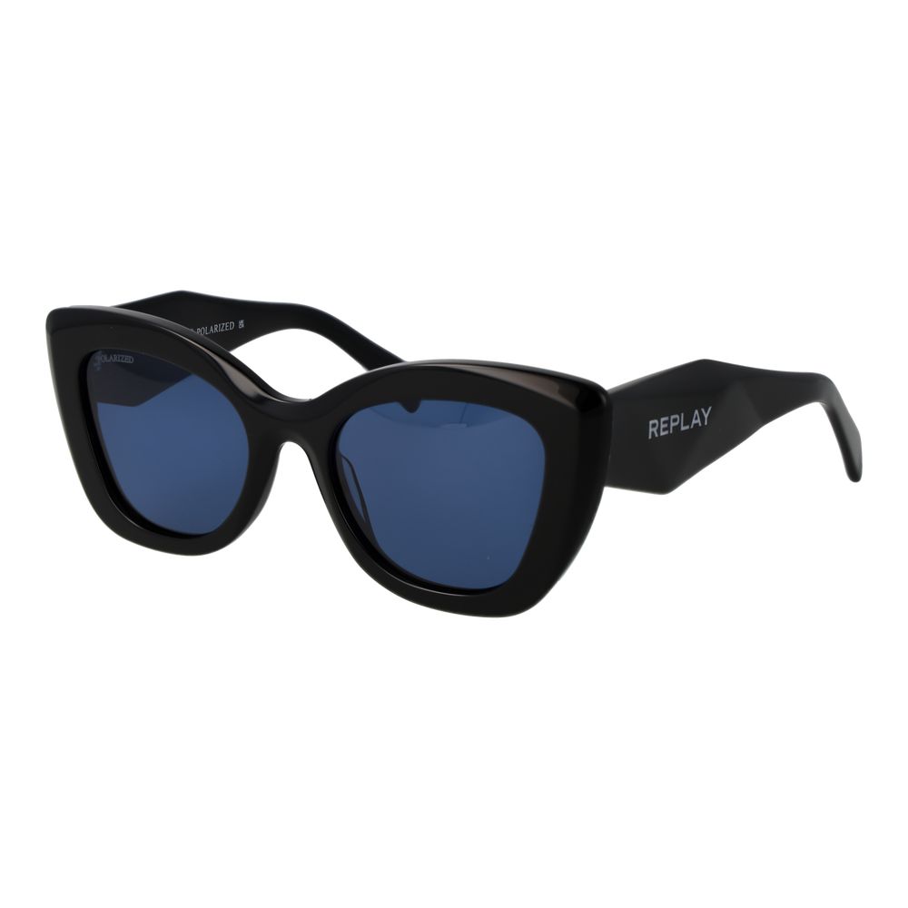 Replay Black Acetate Sunglasses