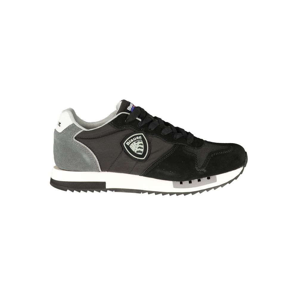 Blauer Black Polyurethane Men's Sneaker