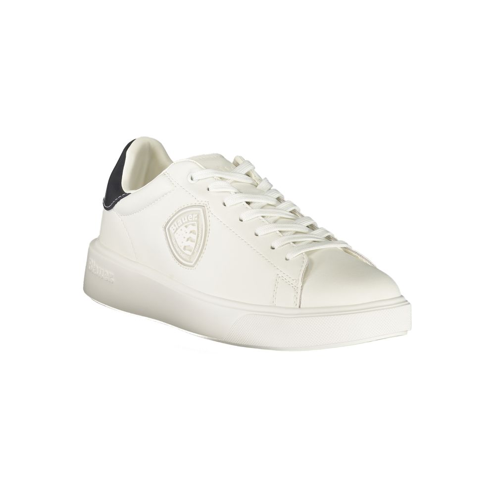 Blauer White Polyurethane Men's Sneaker