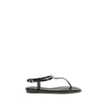MACH & MACH Black Rubber Flat Sandals