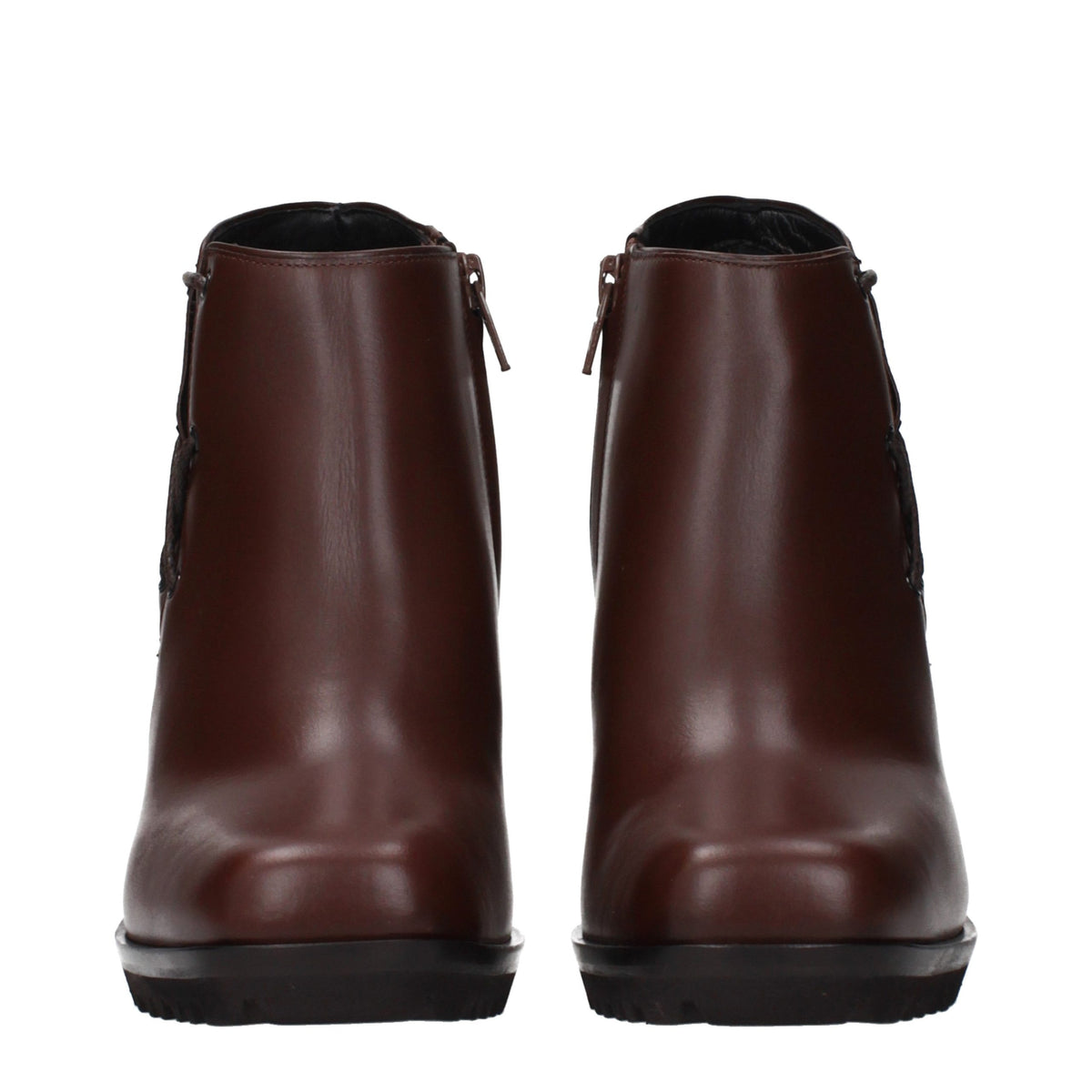 Max Mara Brown Leather Ankle Boots