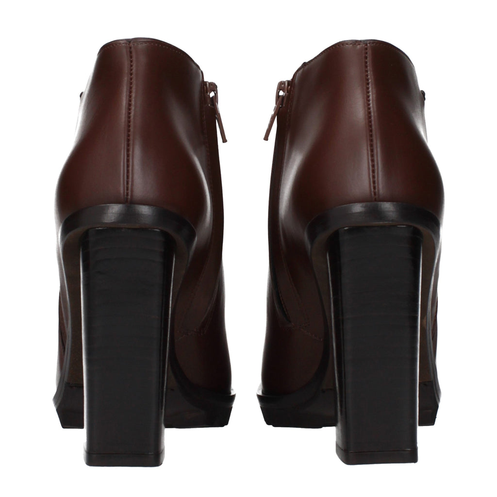 Max Mara Brown Leather Ankle Boots