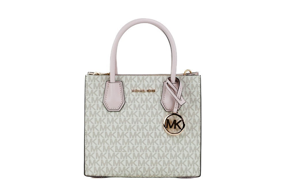 Michael Kors Medium Mercer Messenger Crossbody Tote (Powder Blush Multi)