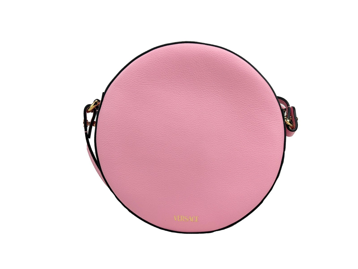 Versace Round Disco Leather Camera Case Crossbody Bag