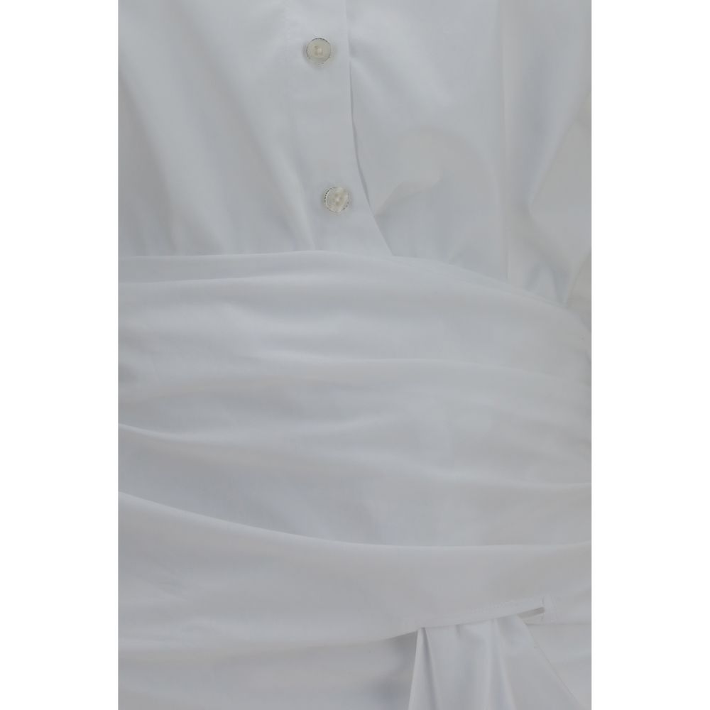7FOR White Cotton Dress Shirt