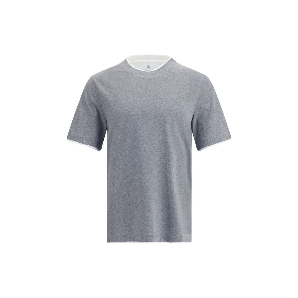 Brunello Cucinelli Gray Cotton T-Shirt