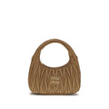 Miu Miu Beige Calf Leather Bos Taurus Shoulder Bag