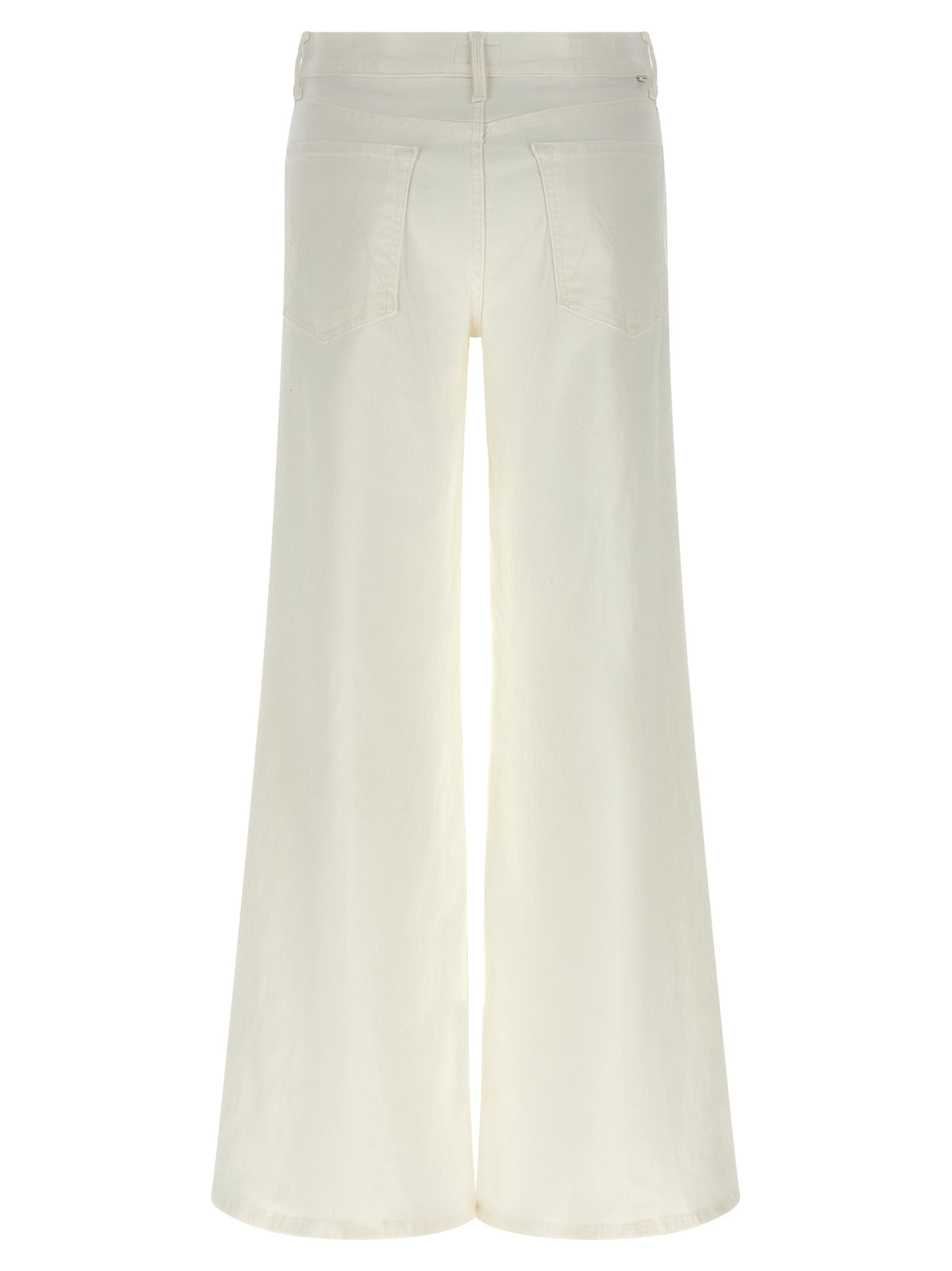 Mother Denim White Cotton Flared Jeans