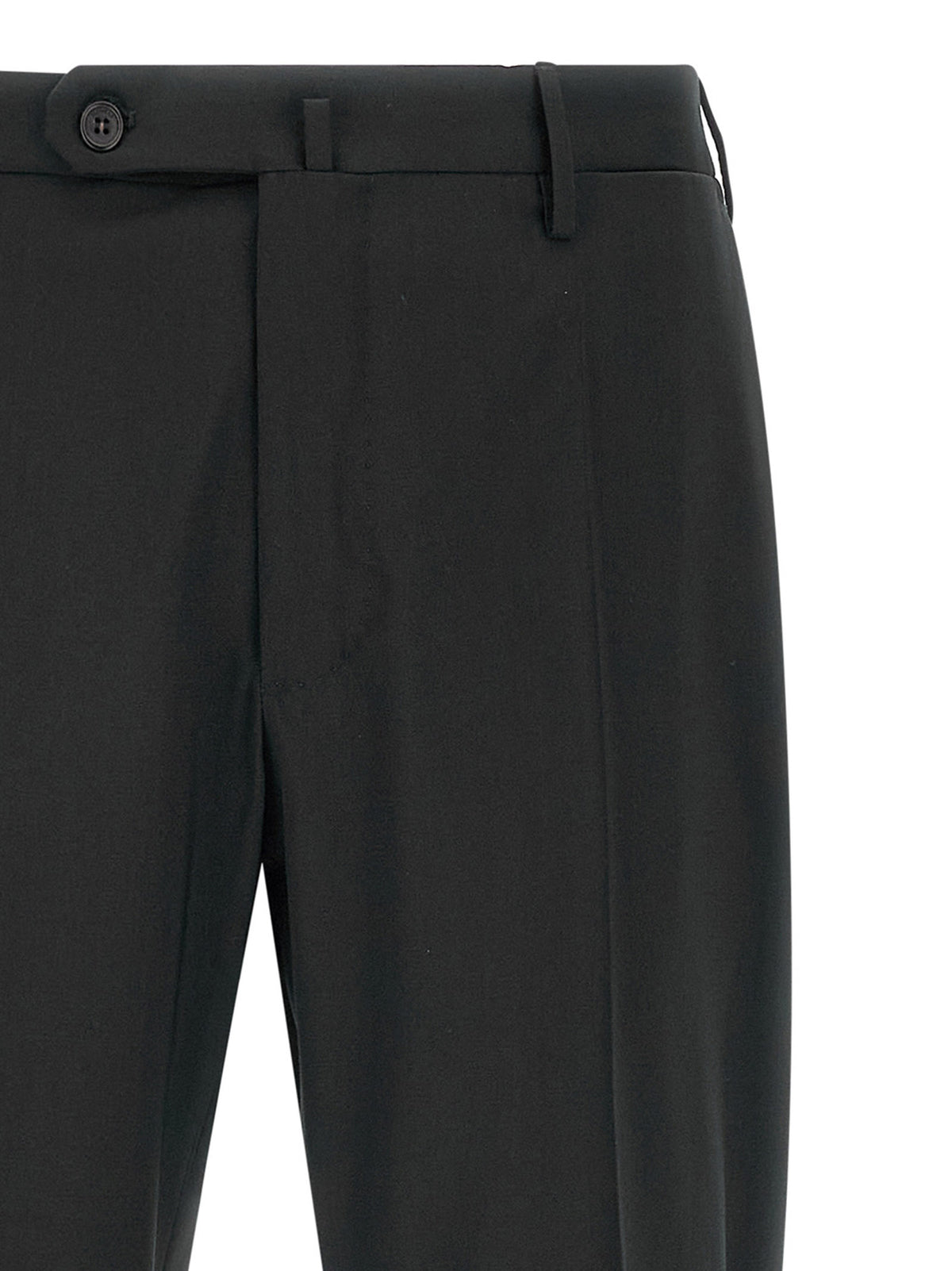 Incotex Black Virgin Wool Dress Pants