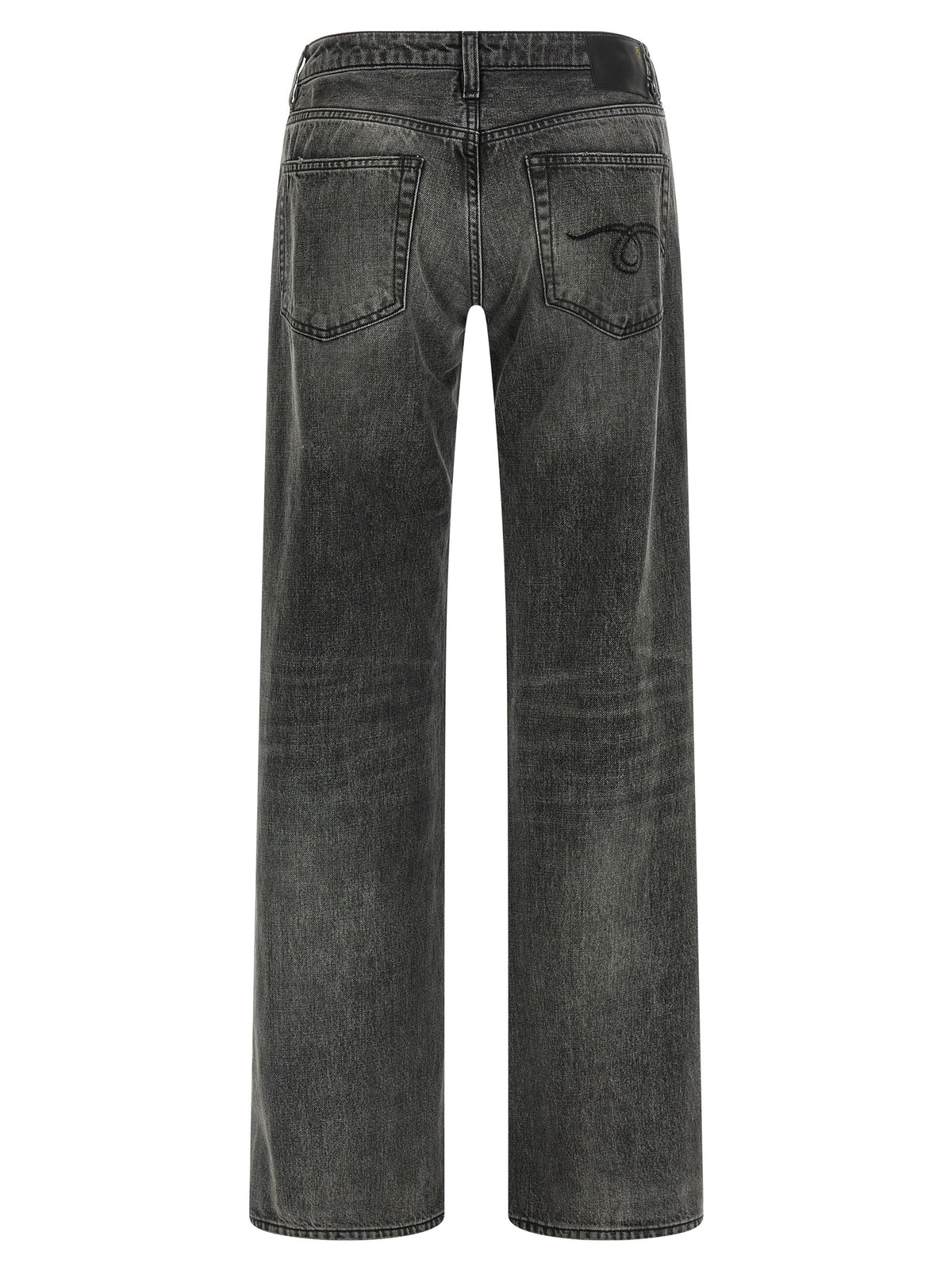 R13 Gray Cotton Straight-Leg Jeans