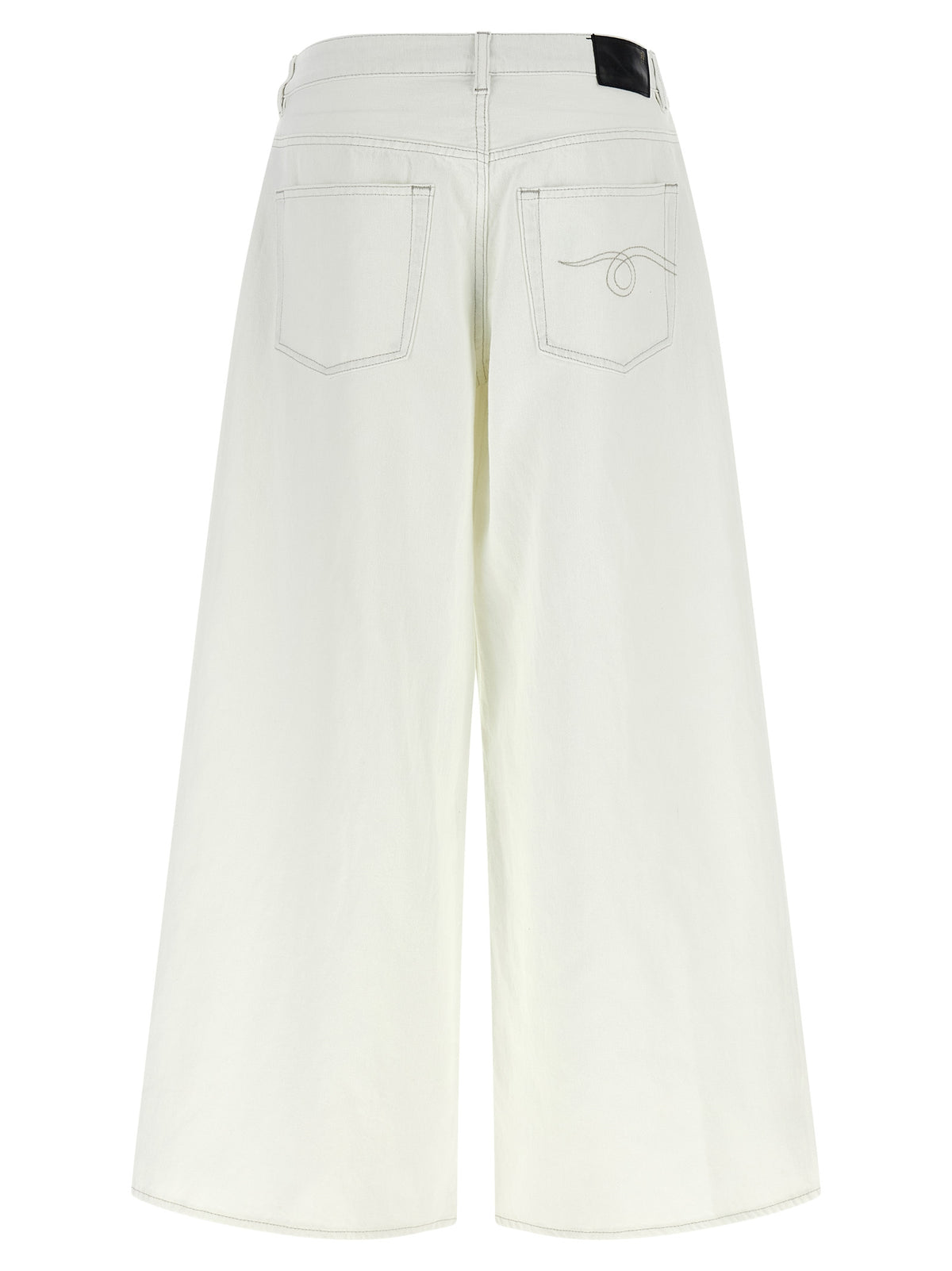 R13 White Cotton Jeans Denim