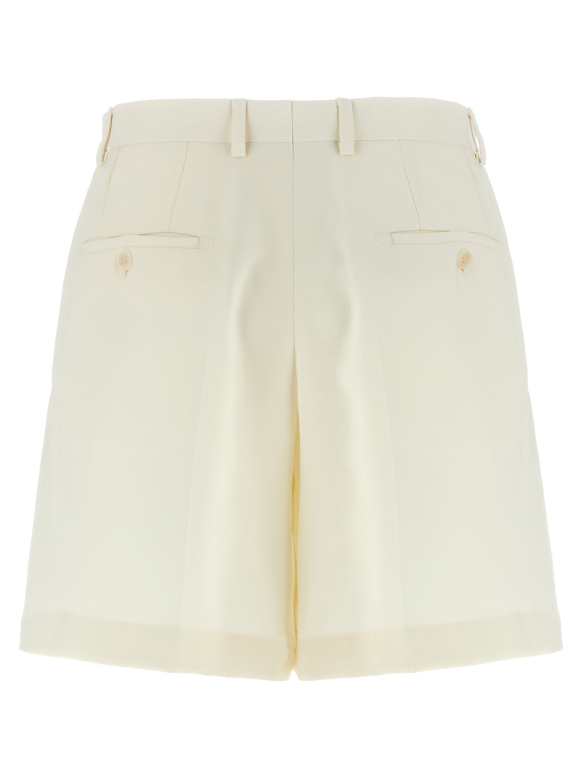 Brioni White Silk Bermuda Shorts