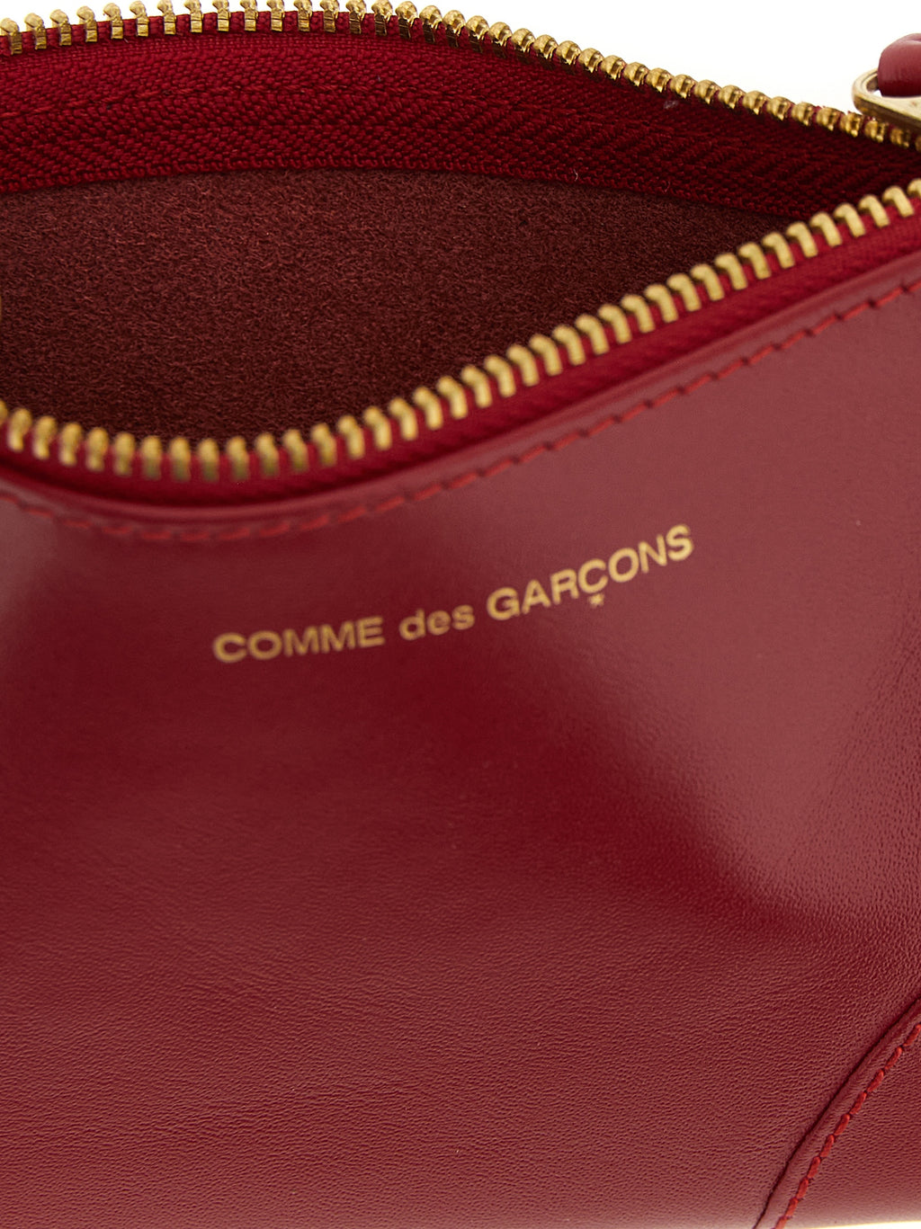 Comme Des Garçons Red Calfskin Cardholder