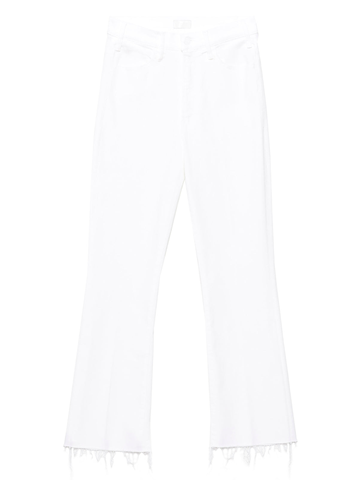 Mother Denim White Cotton Flared Jeans