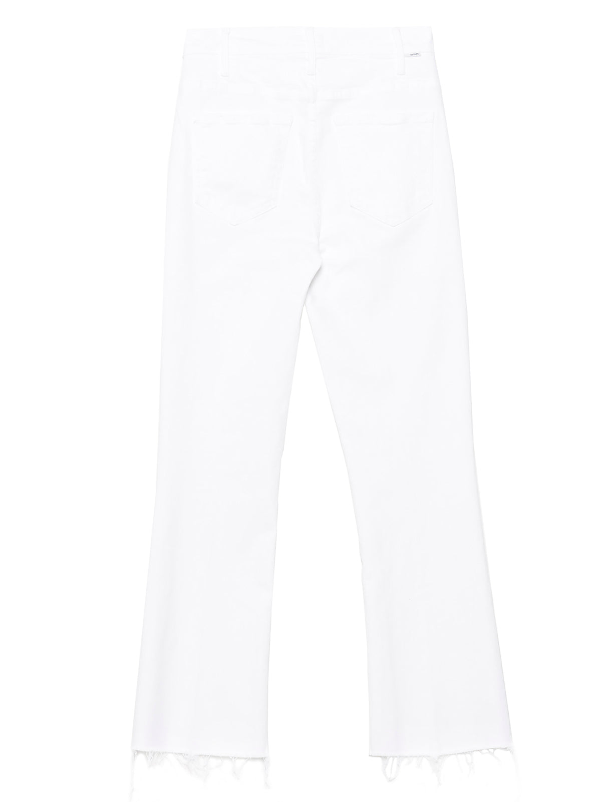 Mother Denim White Cotton Flared Jeans