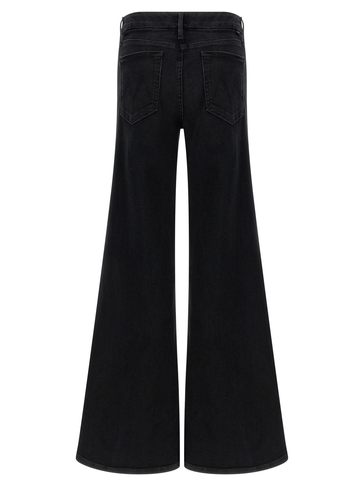 Mother Denim Black Cotton Flared Jeans