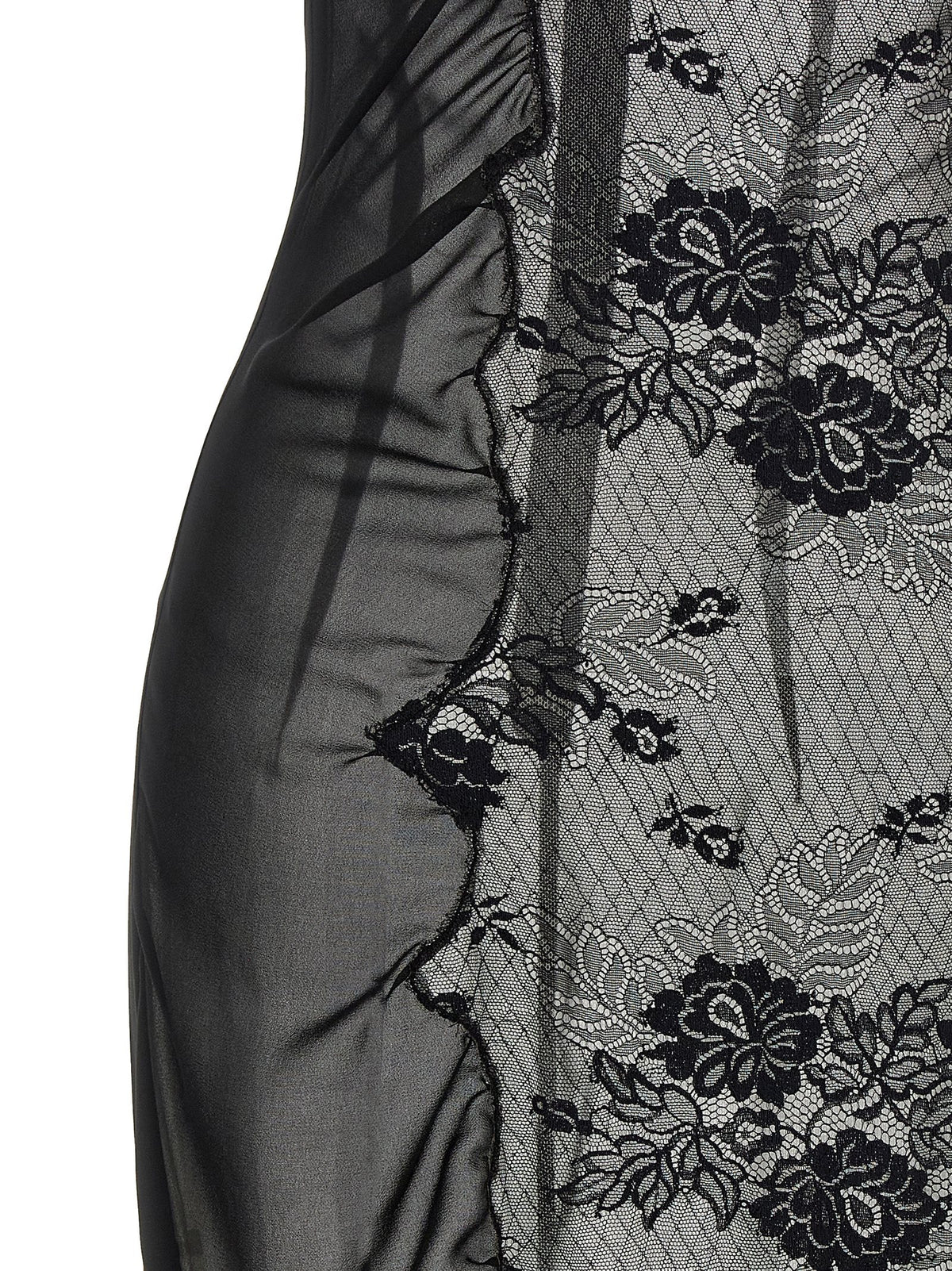 The Attico Black Cotton Midi Dress