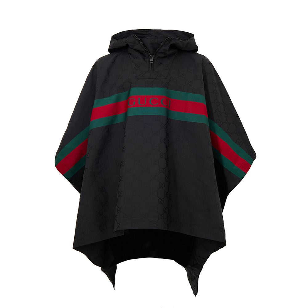 Gucci Black Polyester Trench Coat