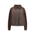 Brunello Cucinelli Brown Cotton Full-Length Jacket