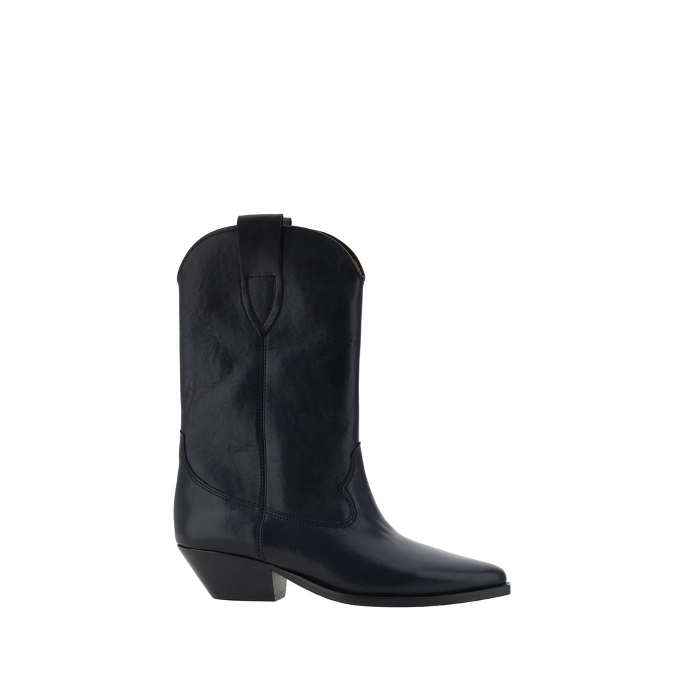 Isabel Marant Black Calf Leather Bos Taurus Ankle Boots
