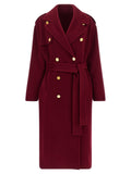 Alberta Ferretti Red Wool Coat