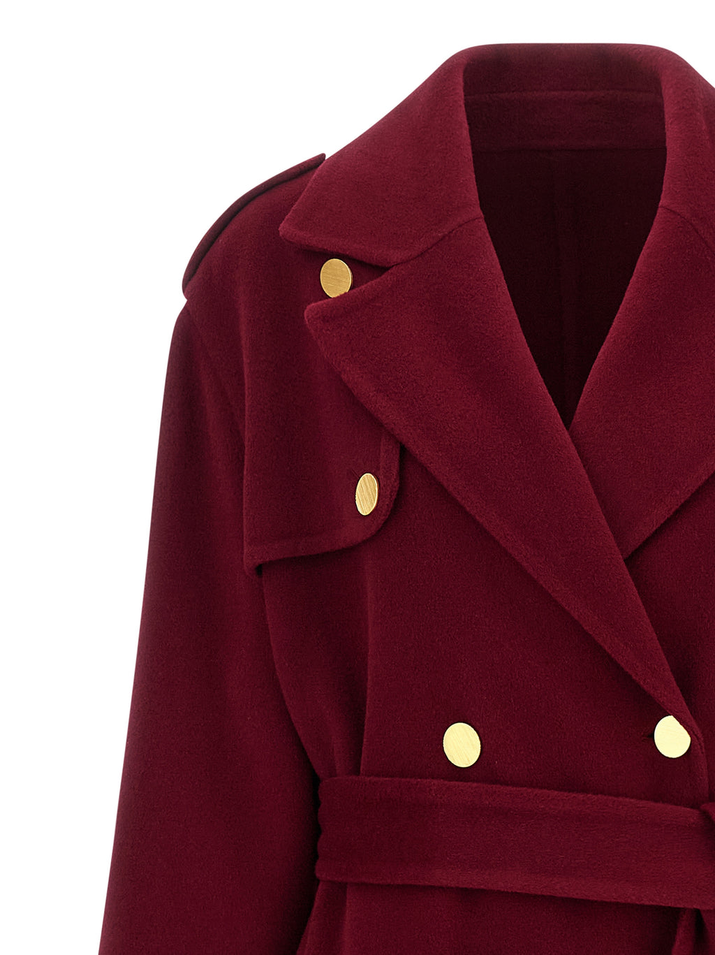 Alberta Ferretti Red Wool Coat