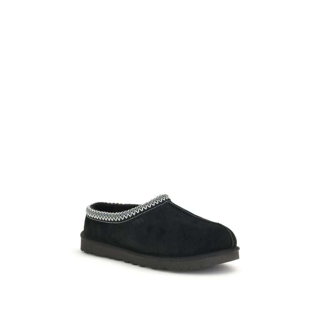 UGG Black Calf Leather Bos Taurus Mules