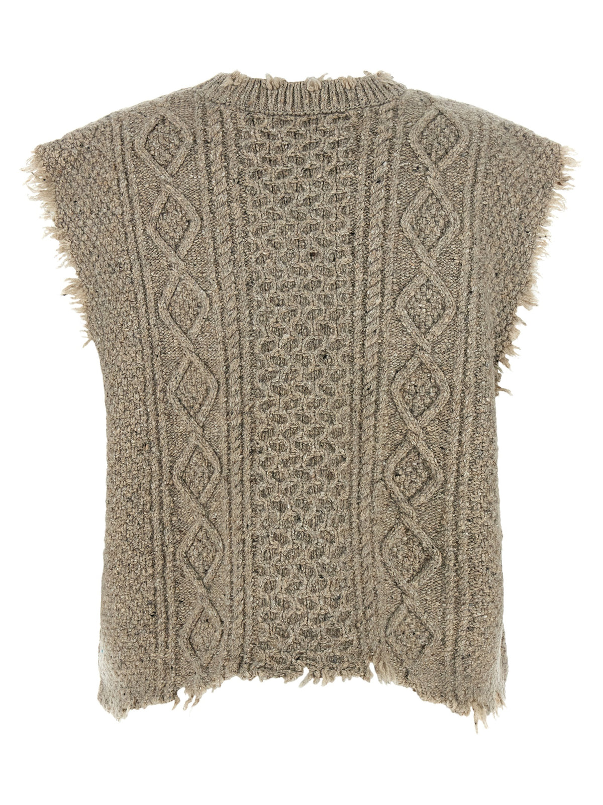 R13 Gray Wool Sleeveless Jacket