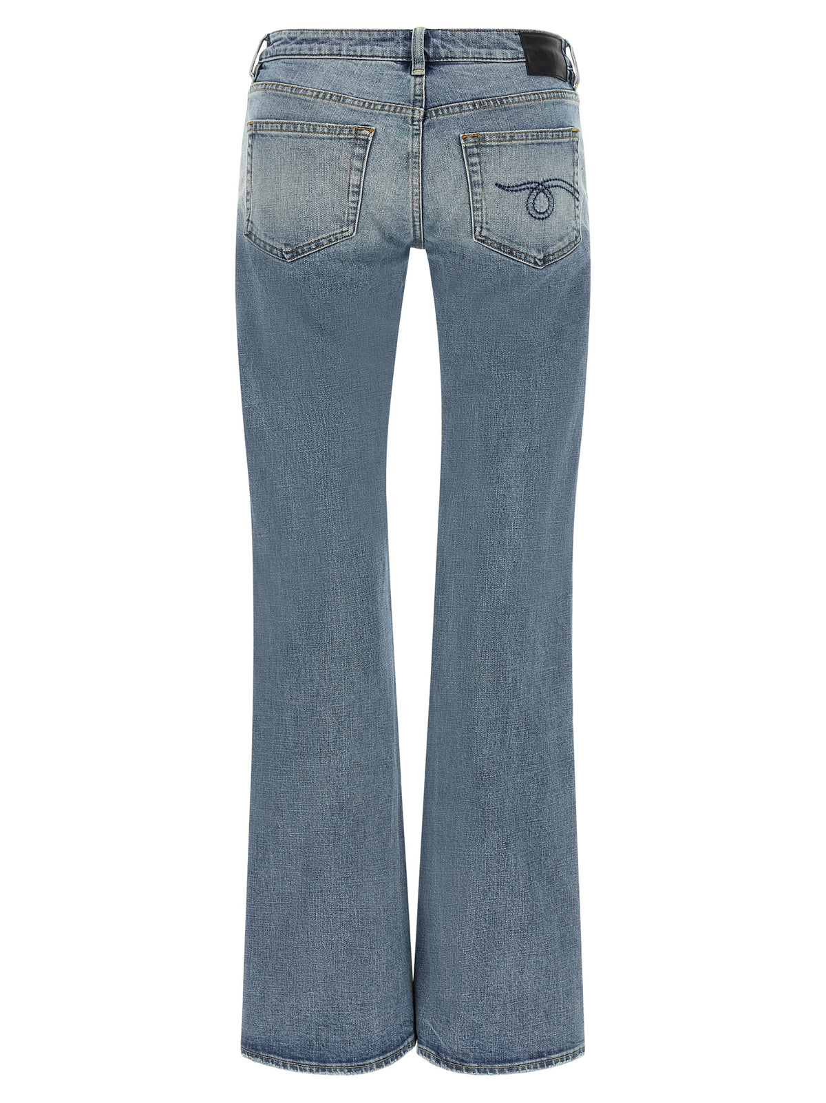 R13 Blue Cotton Flared Jeans