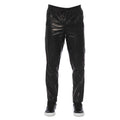 Trussardi Black Lamb Leather Men Pant