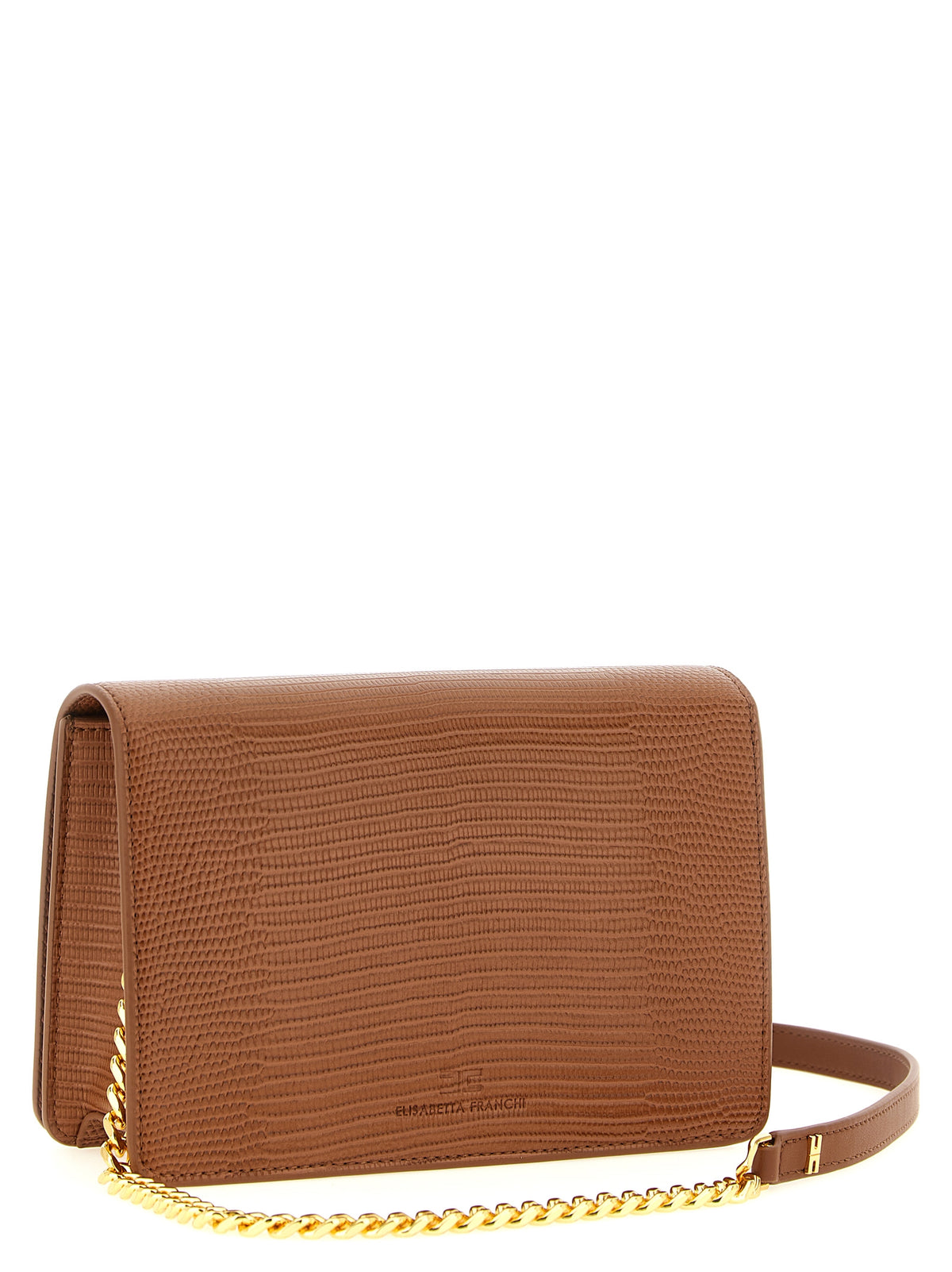 Elisabetta Franchi Brown Polyester Crossbody Bag
