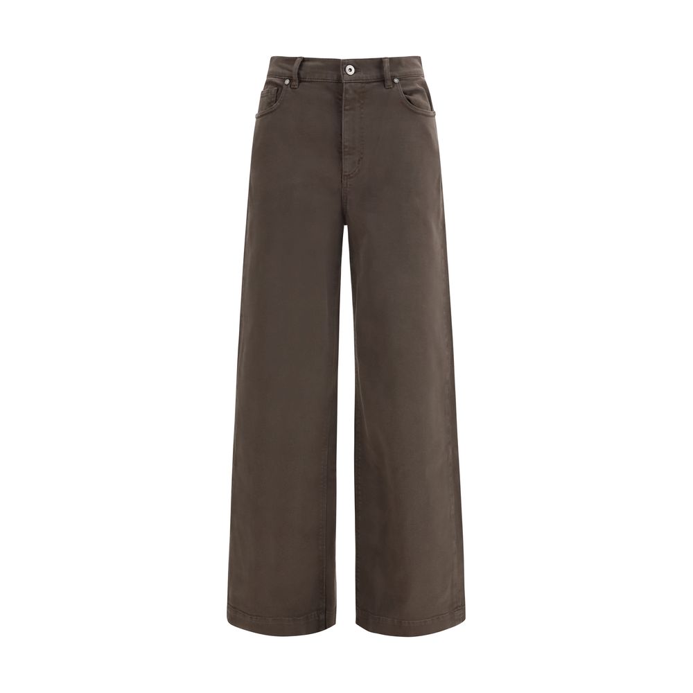 P.A.R.O.S.H. Brown Cotton Casual Pants